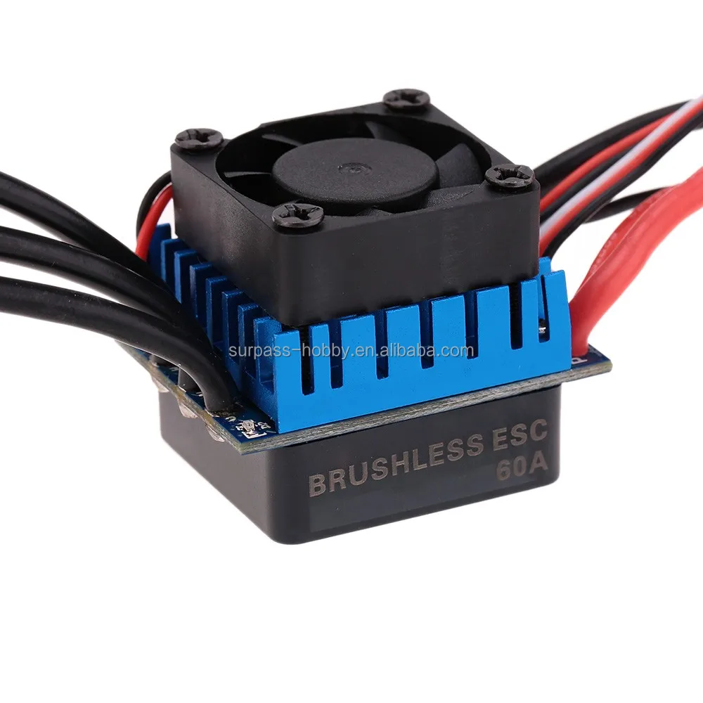 60A ESC combo with 3650 sensorless brushless rc motor for 1/10 rc cars