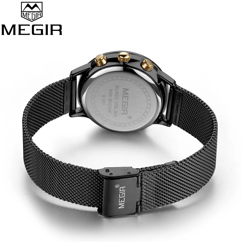 
Luxury watches men genuine leather steel private label oem custom wrist Chronograph watch wholesale 