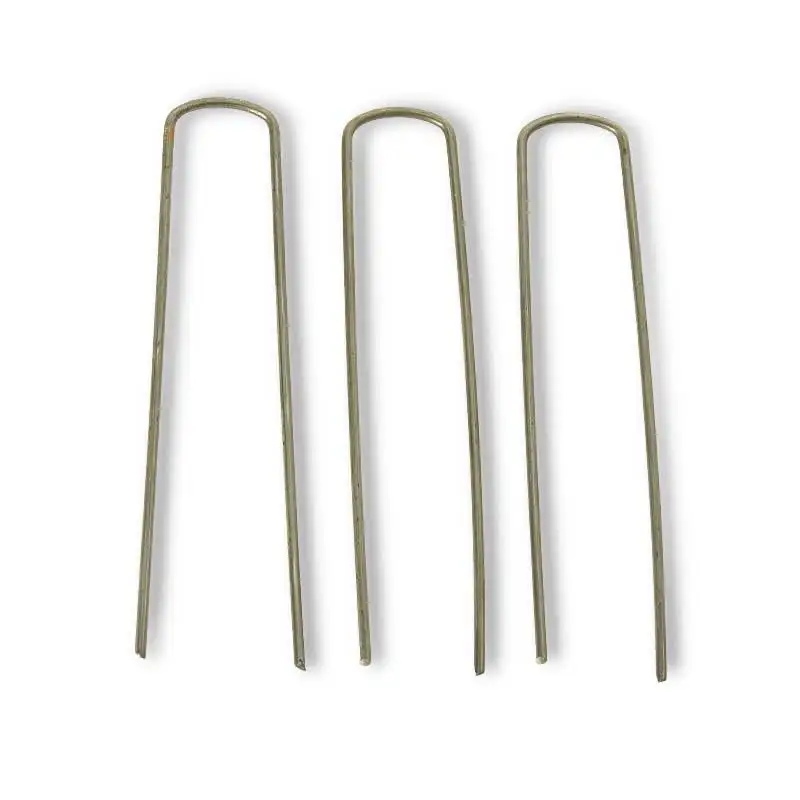 Square/Round Top U Shape Galvanized Metal stakes/U Shaped Turf Nails/turf Pins