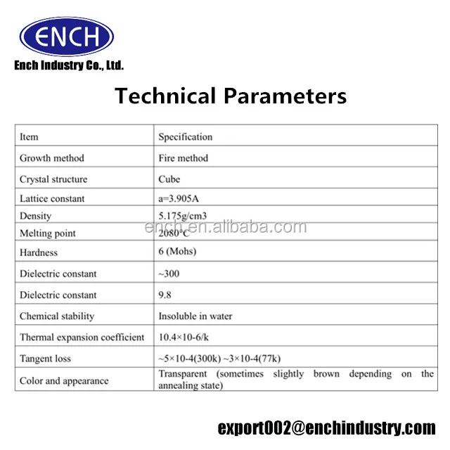 
Strontium titanate (SrTiO3)single crystal substrate CAS 12060-59-2 