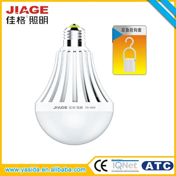 Novel design high quality portable rechargeable led emergency bulb with touch switch and hook set