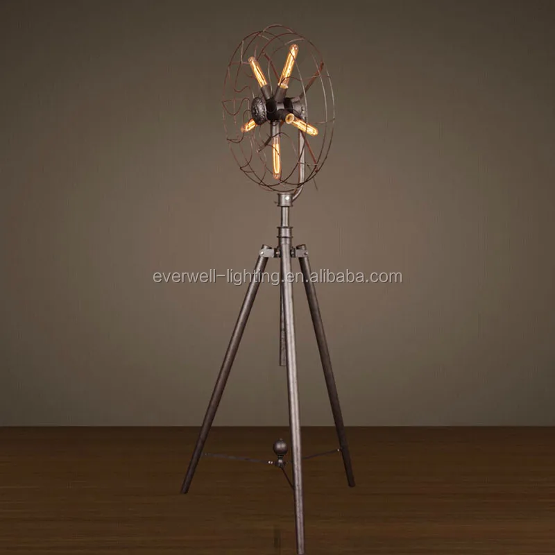 Домашнее освещение в форме вентилятора, промышленный светильник, напольная лампа