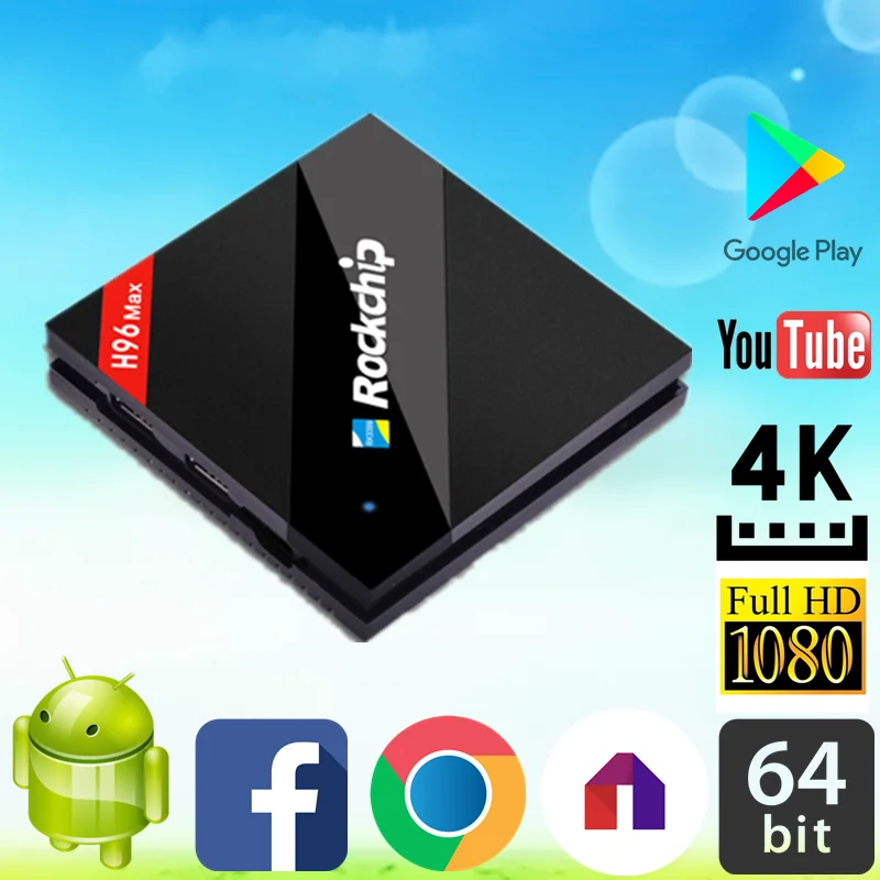 2017 dragonworth новый бренд H96 Max RK3399 2 г 16 г android iptv международных OTT 6.0 tv box