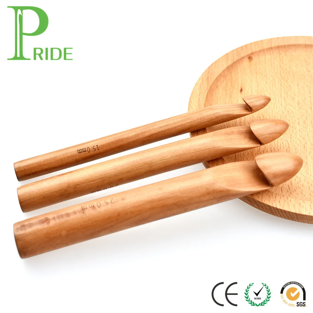 Factory Hot Sale DIY Weave Craft Tools Jumbo Bamboo Wooden Embroidery Hoops Knitting Needles Crochet Hook for Woven
