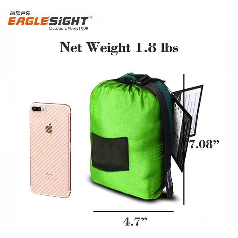 Premium Quality Outdoor Parachute Nylon Hammock Customizable Light Weight Heavy Duty Hammocks Outdoor Camping