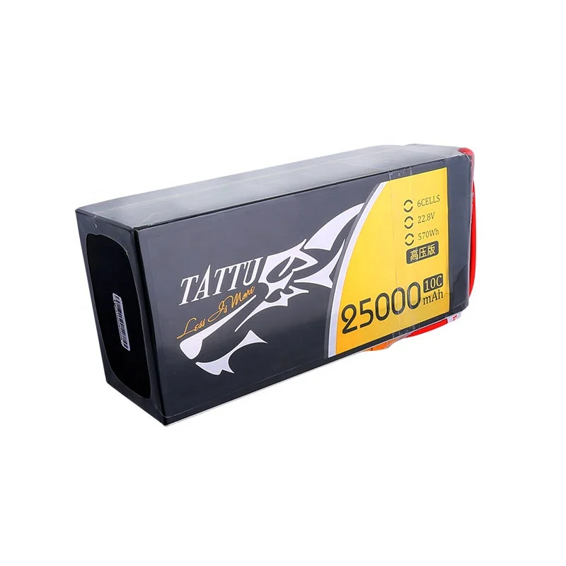 UAV Battery 25000mAh 6S 10C 22.8V High Voltage Rechargeable for UAV Drone with XT90S