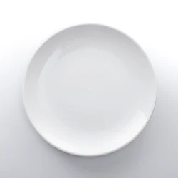 Ресторан Стейк 10 дюймов белый купе пластины, ресторан, недорогой ноутбук с процессором In Стоковая белая пустыни пластина/