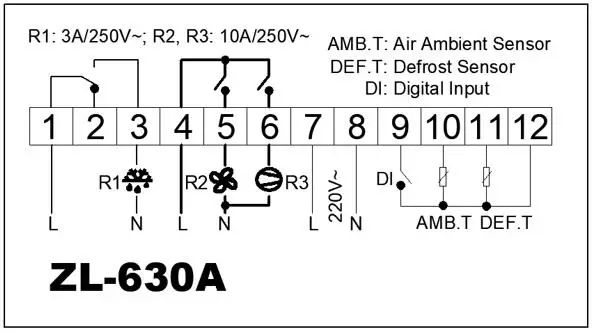 ZL-630A, Digital Temperature Controller, Cold Storage and Refrigeration Controller, Lilytech, stc 9200