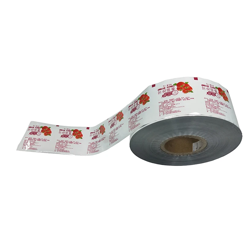 custom printed laminated pet/al/pe plastic food packaging metalized film roll
