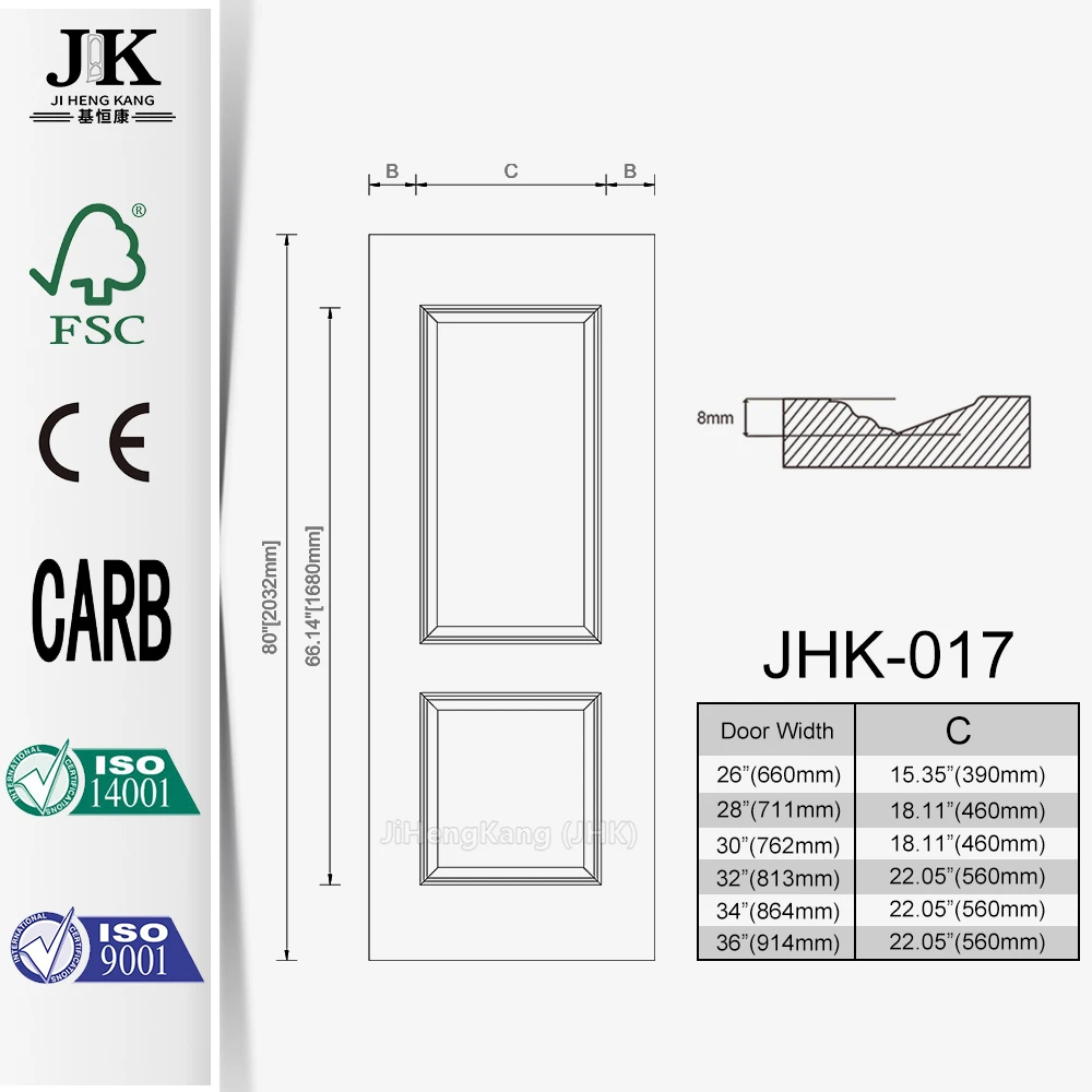 JHK-017 House Doors Interior Modern Internal Wood Door Designs