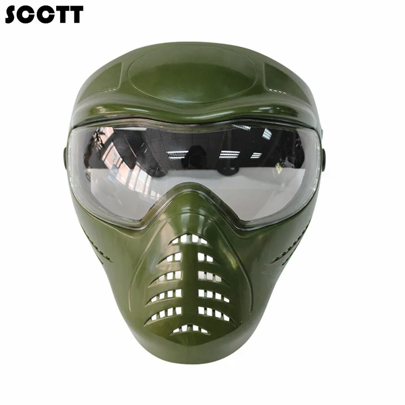 Paintball Mask Enbrille Black Snake Pattern Anti Fog Single Lens