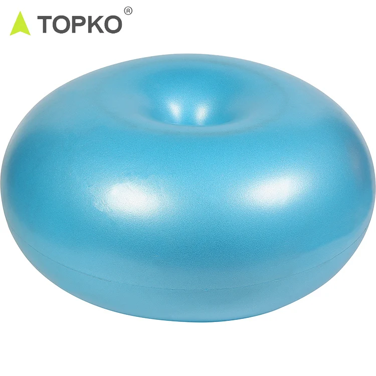 TOPKO Brand new 2019 top selling premium quality low price inflatable anti burst PVC donuts yoga gym ball