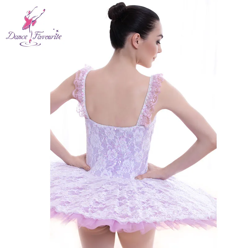 Lilac professional ballet dance tutu dress performance wear solo dance pancake tutus dance wear women BLL047