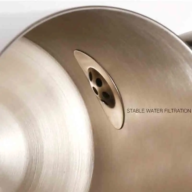 350ML Titanium  dark grey  Poured Coffee Drop Kettle Gooseneck Pot Stainless Steel 304 Coffee Pot Teapot