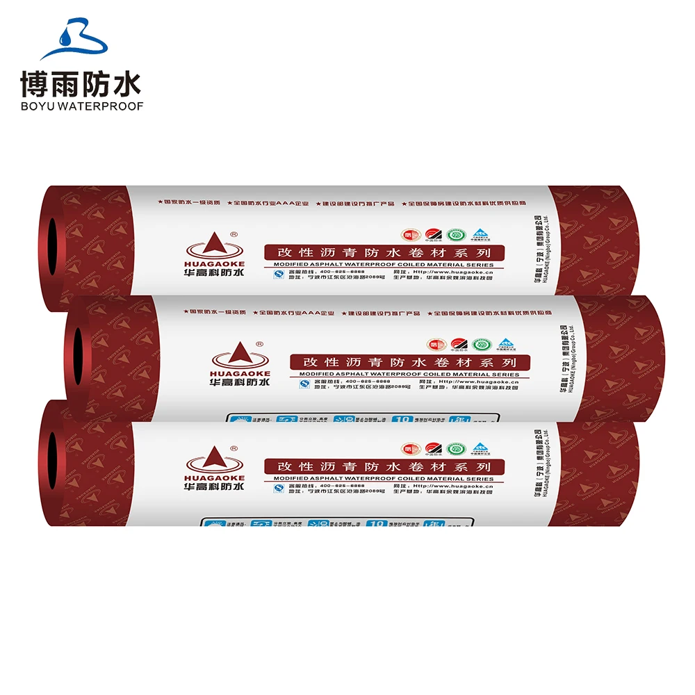 China factory SBS/APP plastic elastomer modidied asphalt waterproof membrane coiled material for building roof,tunnel
