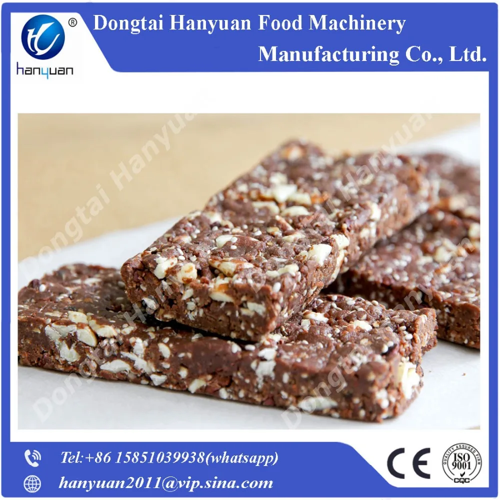 Gluten free crisp rice and cereal bar with added protein and vitamins making machine