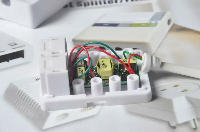 2 Ports Dual DSL ADSL RJ11 and RJ45 Splitter For Phone and Modem