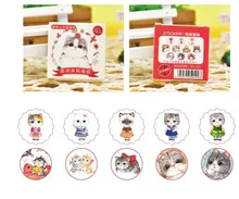 Forest New 40Pcs pack Cute Chunky Cat Diary Label Sticker Pack Decorative Mobile Stickers Scrapbooking DIY