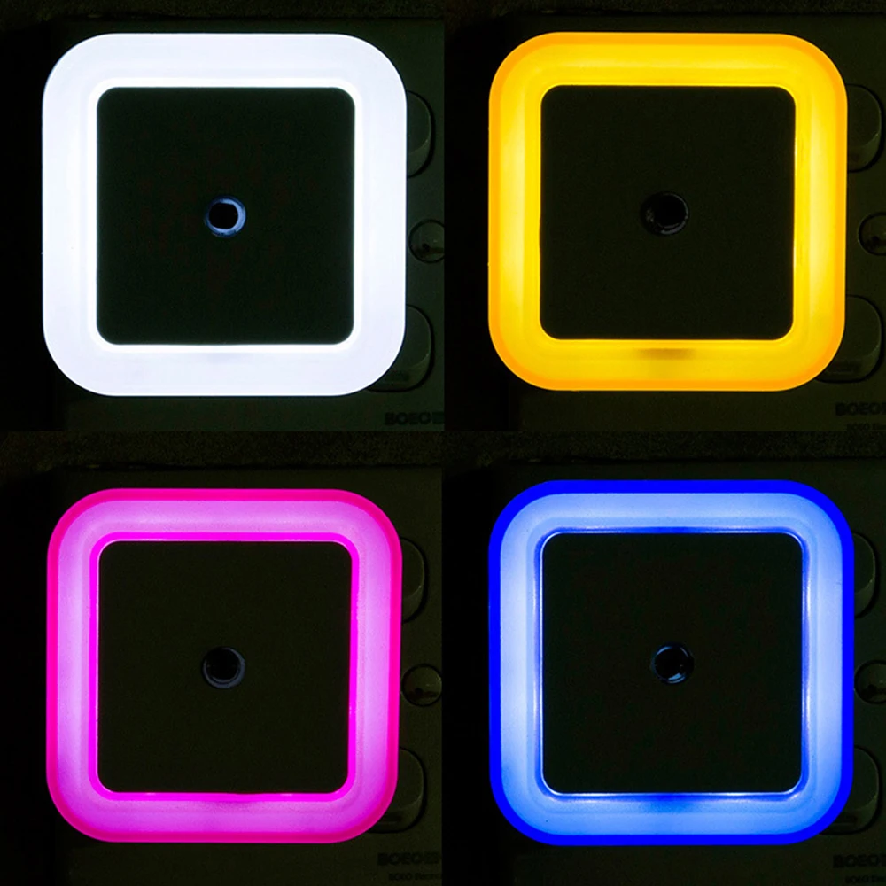 LED Motion Sensor Toilet EU Plug Night Light Sleep Lamp For Baby