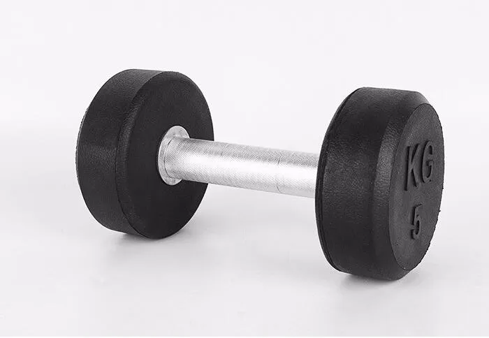 Оборудование для тренажерного зала, тяжелоатлетика, оптовая продажа, набор гантелей с круглой головкой, круглые резиновые гантели
