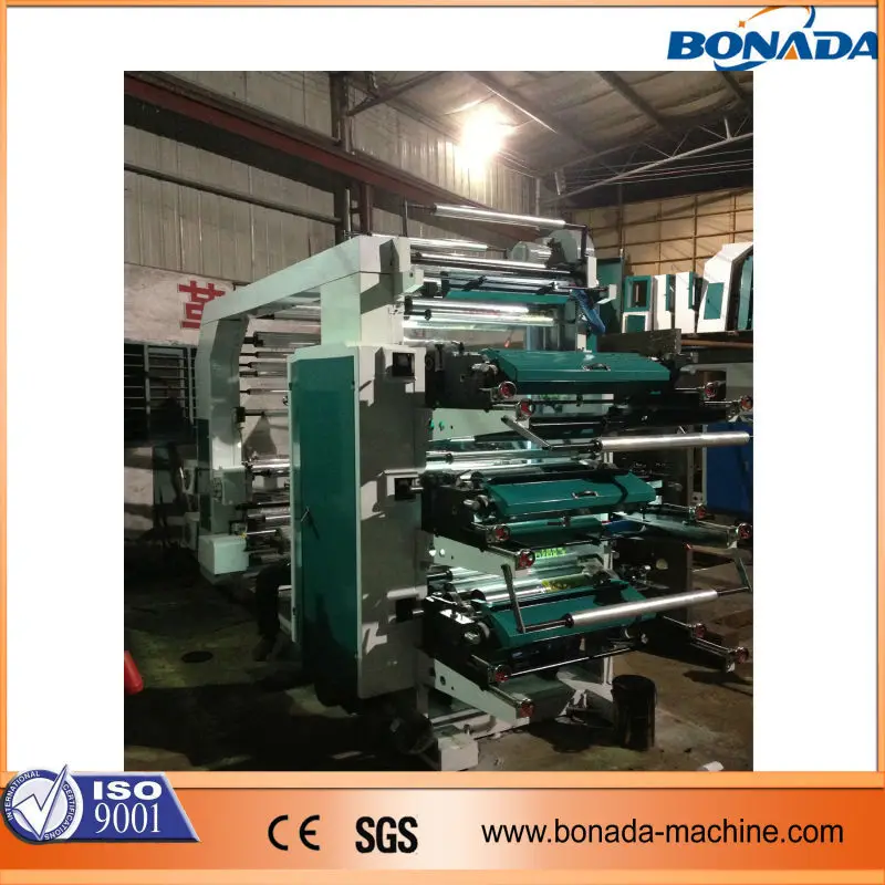 YT Series 6 color stick label roll to roll flexo printing machine