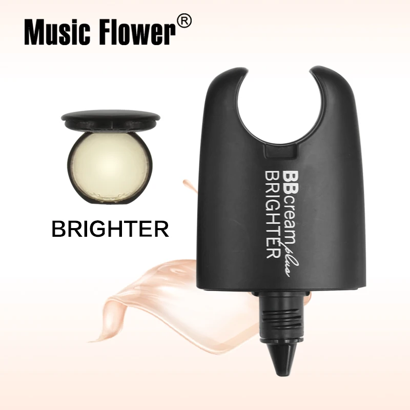 Authentic Music Flower 24H Lasting Waterproof Moisturizer Cheek Natural 2 in 1 BB Cream+Brightener For Makeup Base