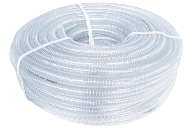 2018 Best quality PVC Transparent Spring Pipe Steel Wire Reinforced Hose