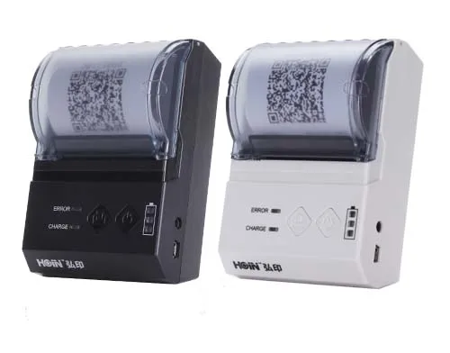 Handheld Portable BT POS Black and White Thermal Receipt Printer with 1D 2D bar code function