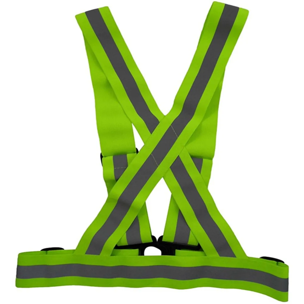 Security Protection Workplace Safety Supplies EN471 running high visibility reflective buckles elastic belt vest