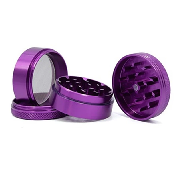 Dry herb grinder aluminum 55mm 4 parts wholesale herb grinder