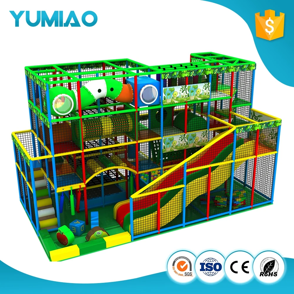 
Promotional canada commercial kids jungle gym tube slide indoor playground equipment for sale 