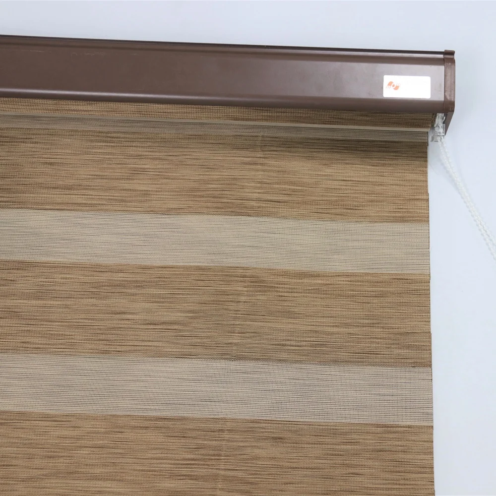 day and night venetian wood look blinds double layer window curtain zebra roller blinds