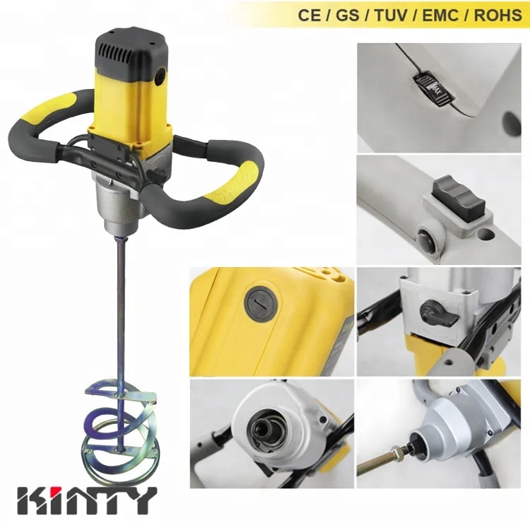 Kinty Mini Industrial Electric Paddle Hand Paint Concrete and Cement Mixer Stirrer