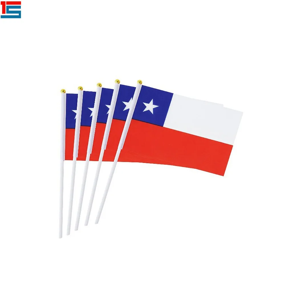 Hand Held Chilean National Country Flag Banner