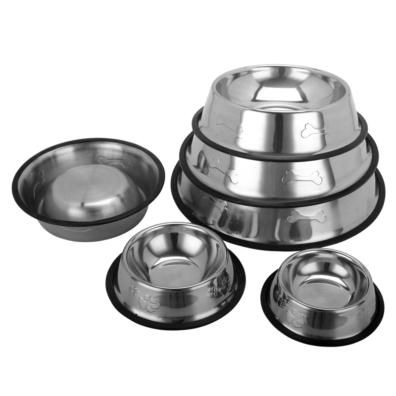Dog Food Bowl Stainless Steel Non Skid Pet Bowl Dog Water Bowl Pet Feeder