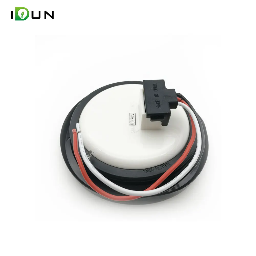 4 inch Emark 24 LED Trailer Truck Stop Tail Lights Red Turn Signal Round Lamp Caravan Lorry Van Rear Light