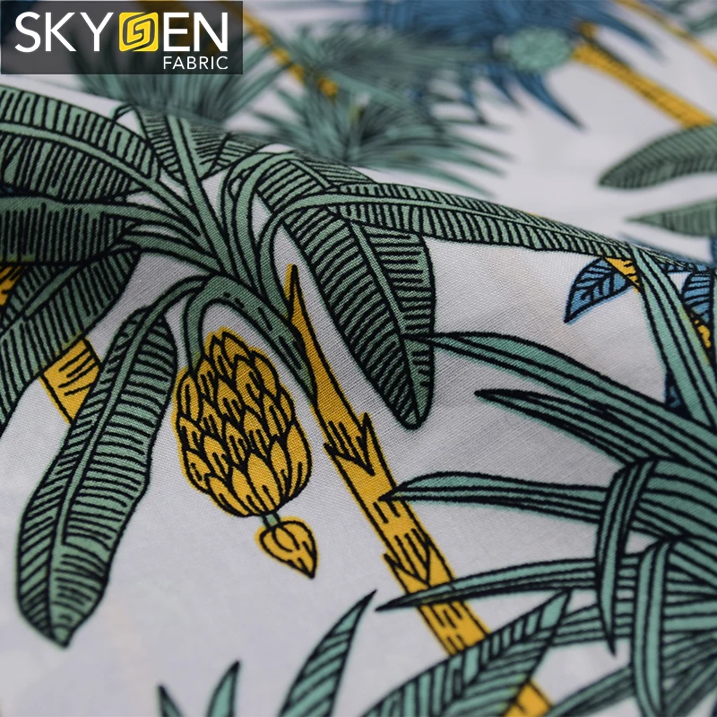 Skygen wholesale 100 cotton philippines indonesian tropical banana print fabric with factory price