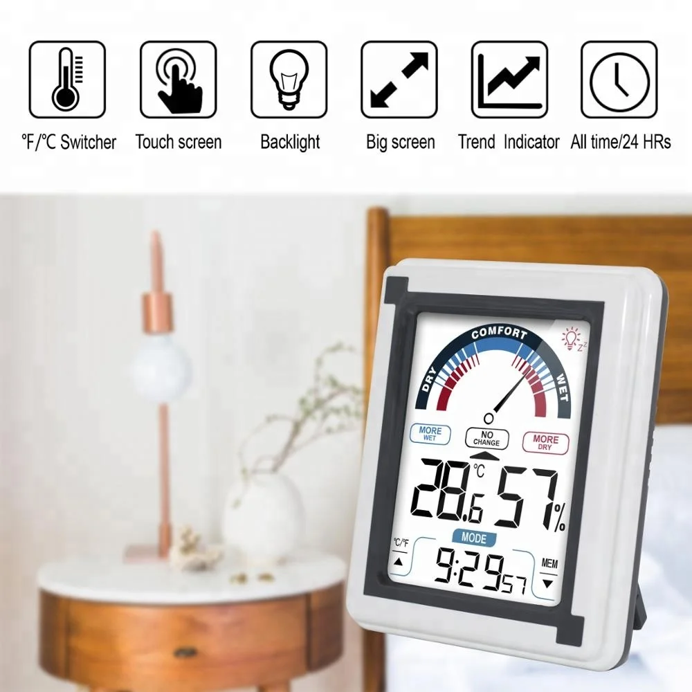 Cutely Transparent digital LCD display small house shape home bath indoor thermometer with suction cup and min&max recording