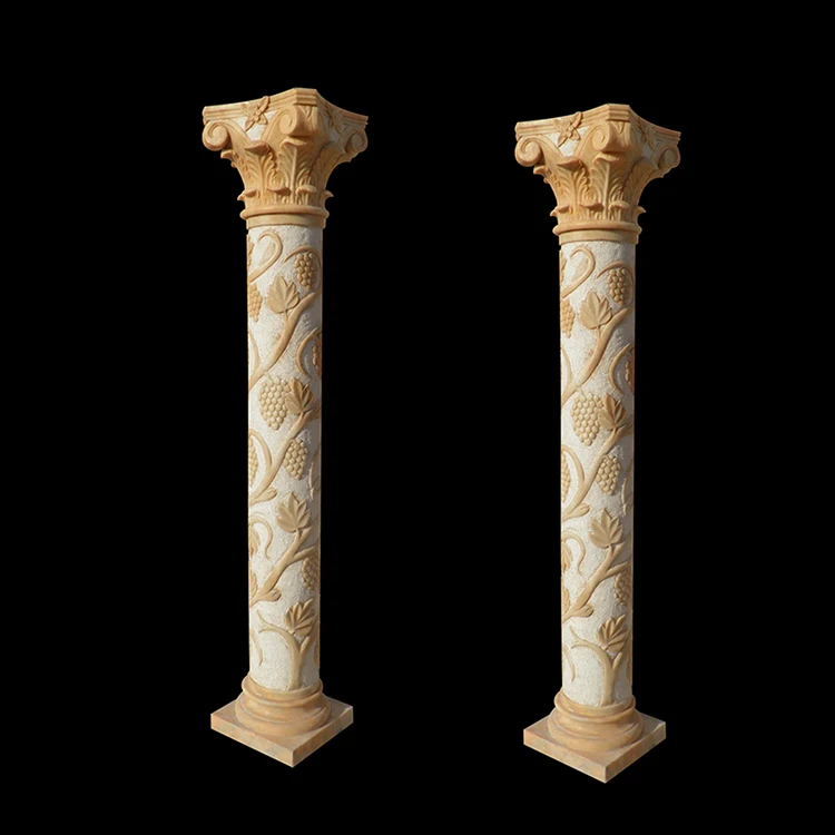 
stone carving granite gate pillars 