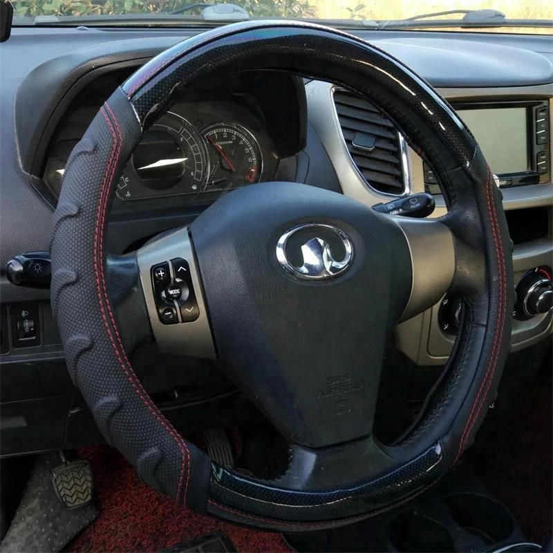 PU leather TPR circle massaging steering wheel cover
