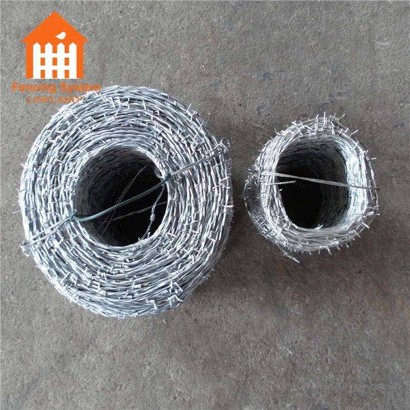 25Kg roll zinc coated galvanized barbed wire weight per meter