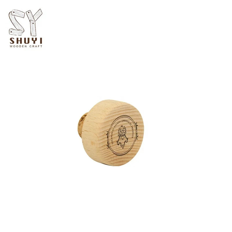 Custom Glass Storage Wine Bottle Wooden Corks Lid Wine Cork Whisky Cork Lid