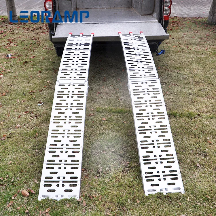 Heavy duty foldable durable loading aluminum atv ramps for motorcycle