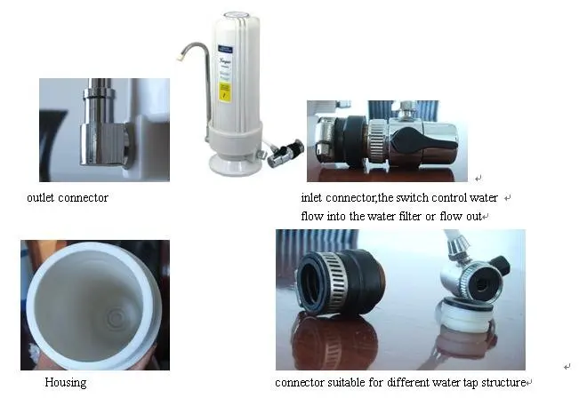 Single Water Filter with double cartridges pp/gac
