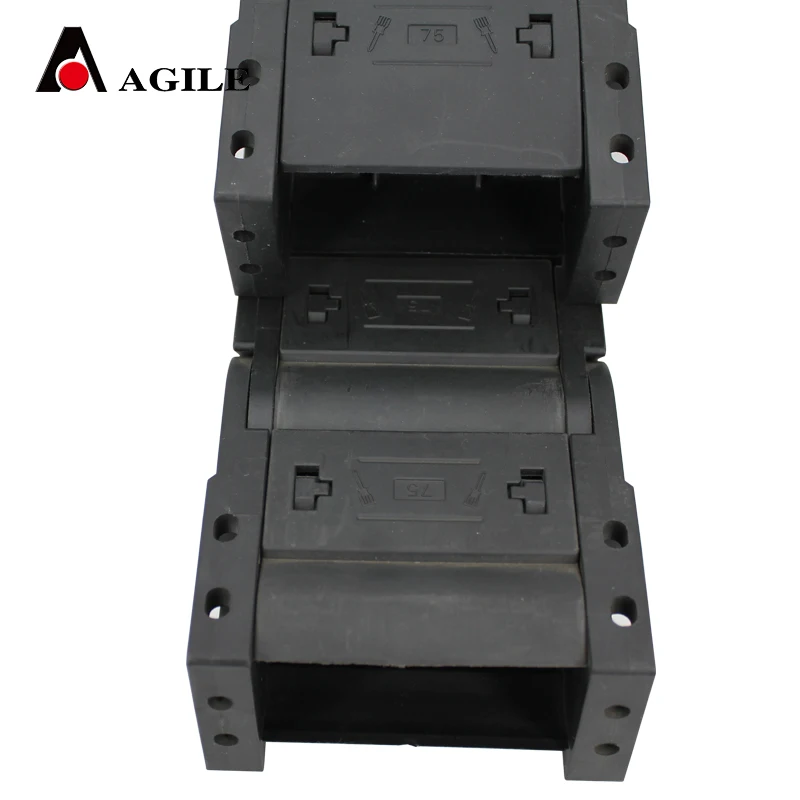 
35*75 MTS series reinforced nylon cable carrier with yellow pin 