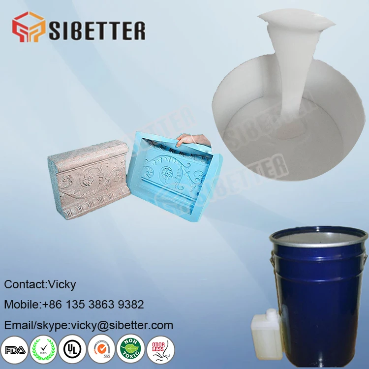 Concrete RTV2 Liquid Silicone Rubber for Roman Column Mold Making