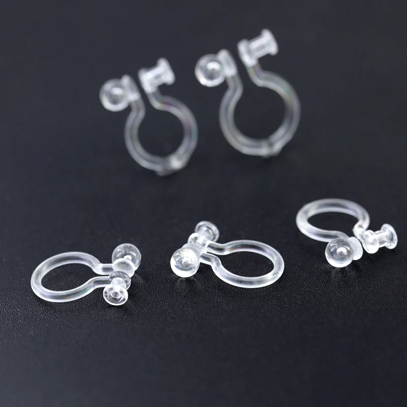 Japanese style invisible plastic earrings accessories enlarged version resin ear clip 0.75mm hole