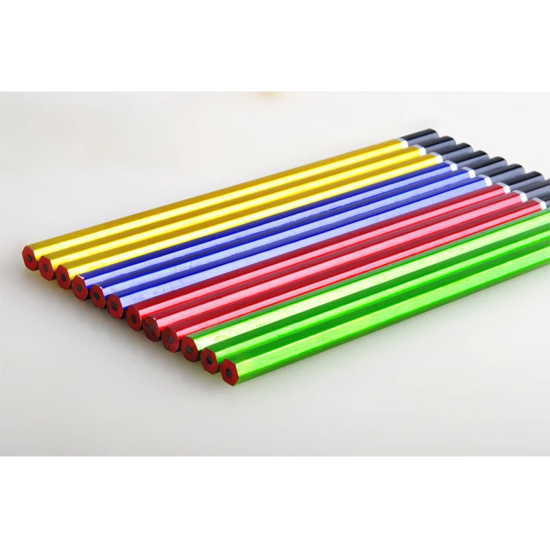 
Promotional custom logo 7 inches basswood Hexagonal HB pencil unsharpened with dipping end for office and school 