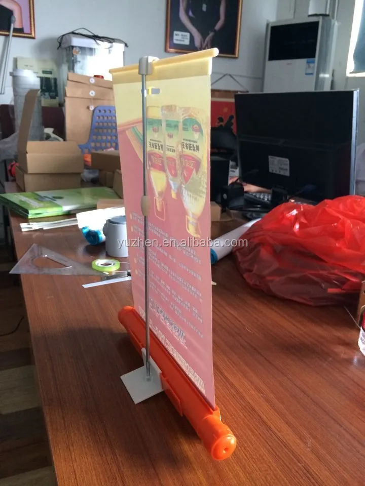 Tabletop Mini Roll up Banner, A3 A4 Desktop Mini Roll Up Banner Stand, high quality level Mini Roll Up Banner Stand
