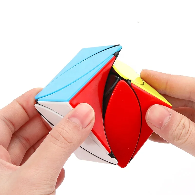 DIY 5.5cm puzzle toy plastic 3d maple leaf axis cube for anti stress